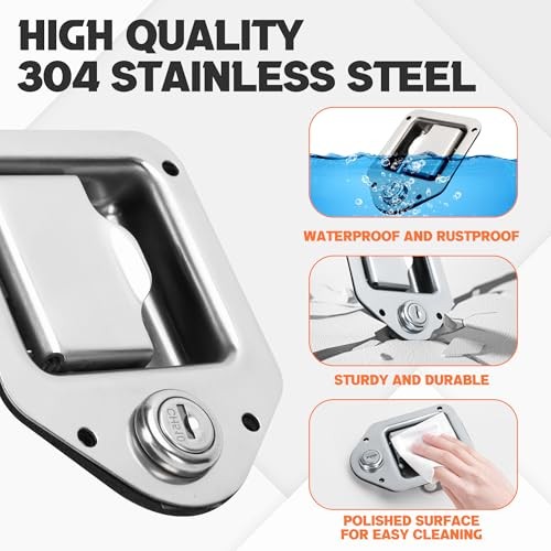 Truck Tool Box Latch Stainless Steel Toolbox Paddle Lock Replacement Handle