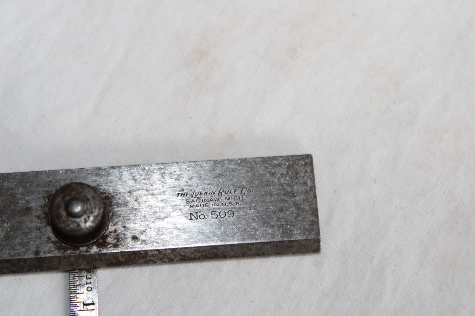 Vtg 4″ Lufkin Rule Co. No.509 Depth Gauge Rule Toolmaker’s Machinist Tool