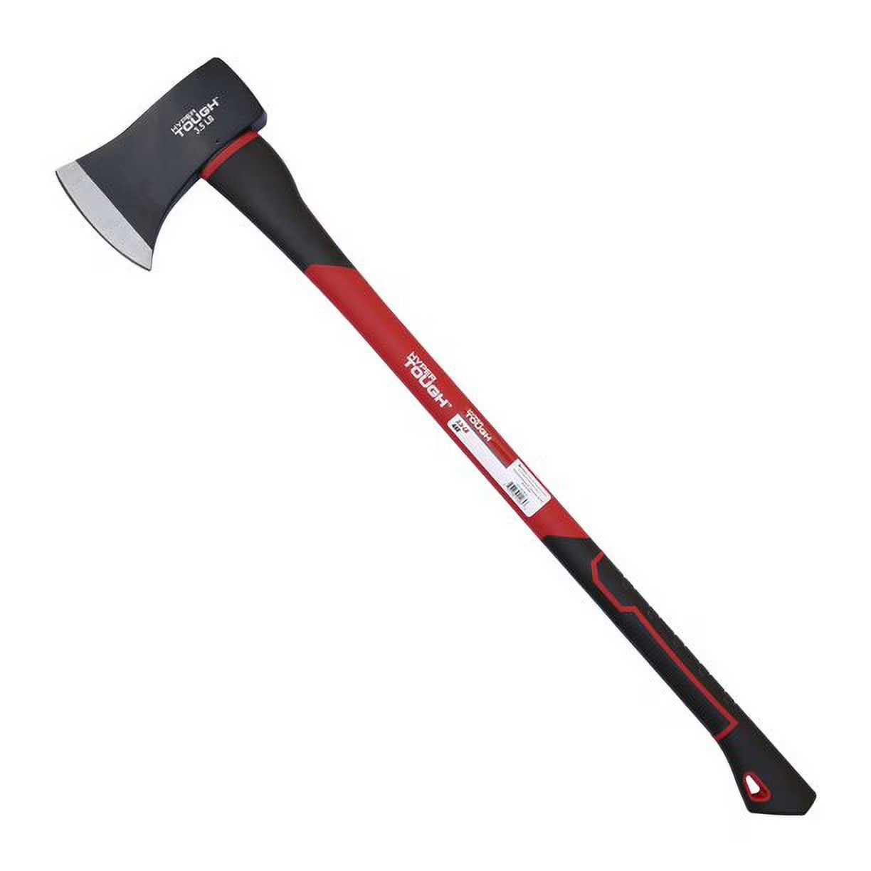 Hyper Tough 3.5-Pound Fiberglass Handle Axe, Heavy Duty Steel Single Bit Axe