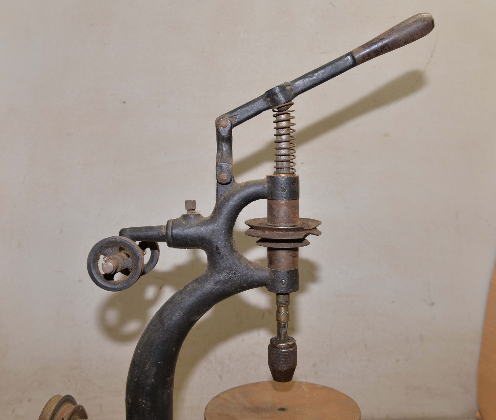 Antique watch maker drill press bench top gunsmith jewelers collectible tool