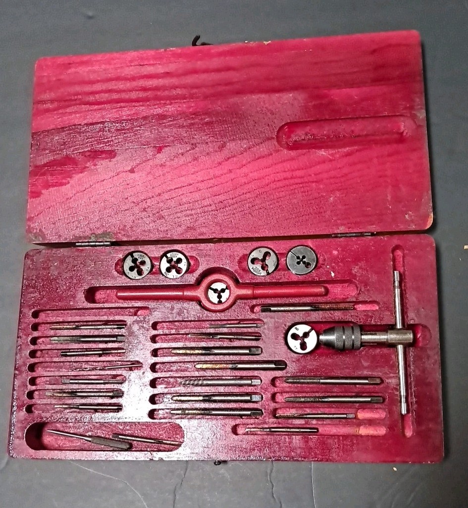GTD Greenfield Tap & Die Bolt Set No. 0 U.S. Navy Machinist Hand Tools Shop Case