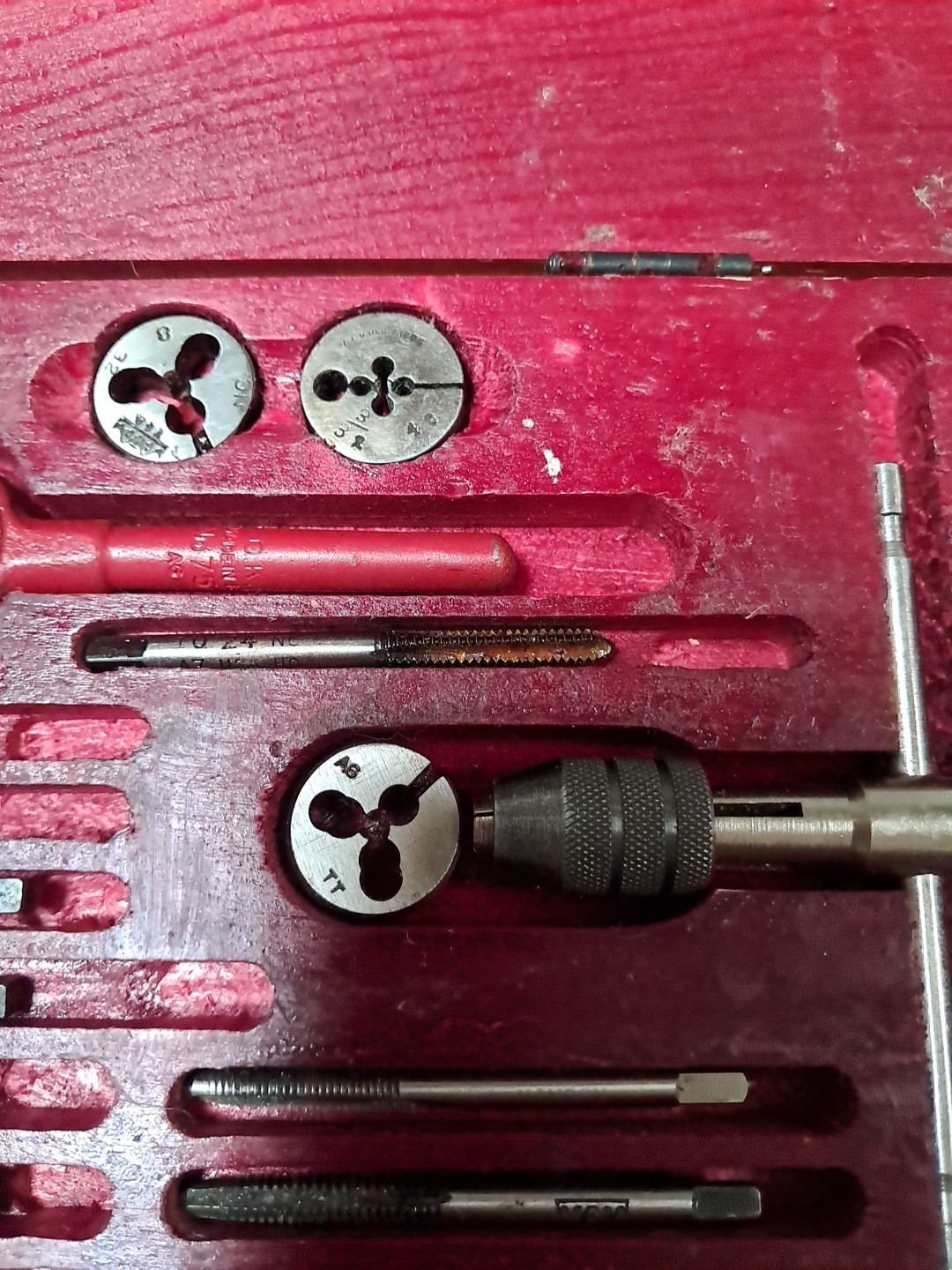 GTD Greenfield Tap & Die Bolt Set No. 0 U.S. Navy Machinist Hand Tools Shop Case