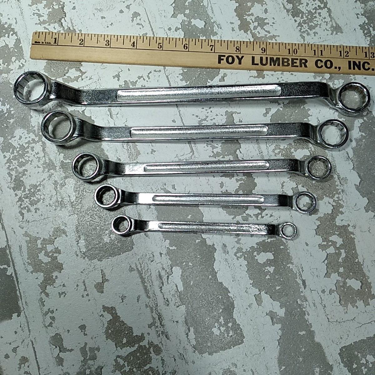 1980’s Forged In USA Offset Double Box End Wrench Set of 5 Pc 7/8 – 3/8