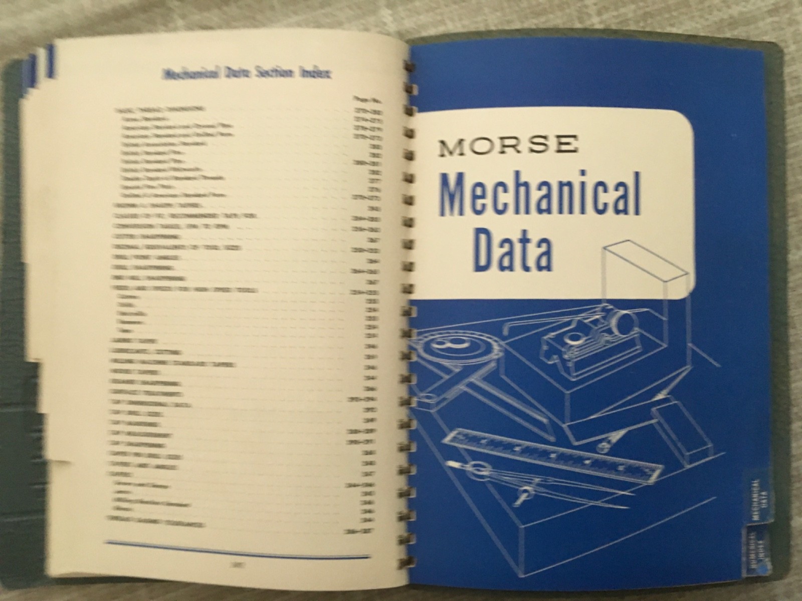 Vintage 1952 Morse Cutting Tool Catalog #87 with Mechanical Data and Charts