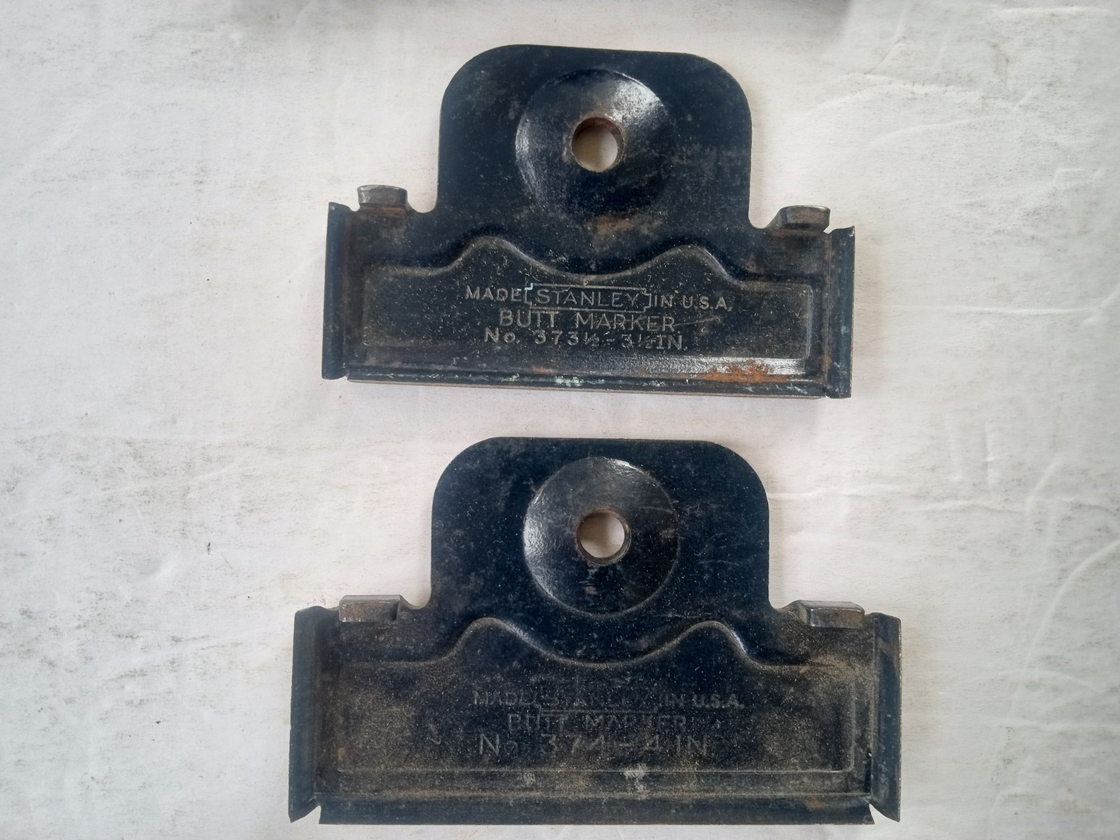 Vintage Stanley Butt Hinge Markers 4″ No 374-4″ & No. 373 1/2- 3 1/2″ Lot of 2