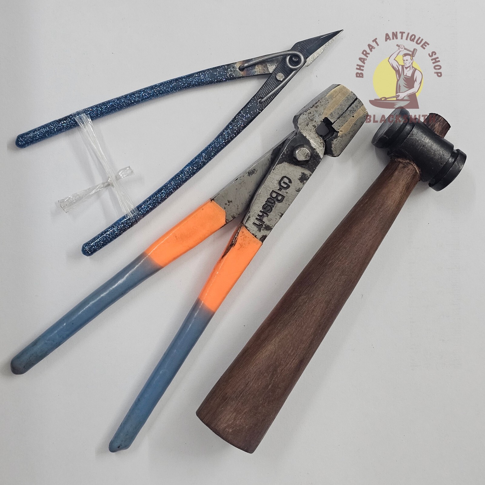 Set Of 3 Mini Hammer Tongs cutter and Plier Jewelry Making Tools Fine Quality