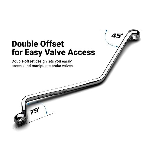 Brake Bleeder Wrench Set, Angled Double Box End, 7 to 7 to 11 mm (5-Piece Set)