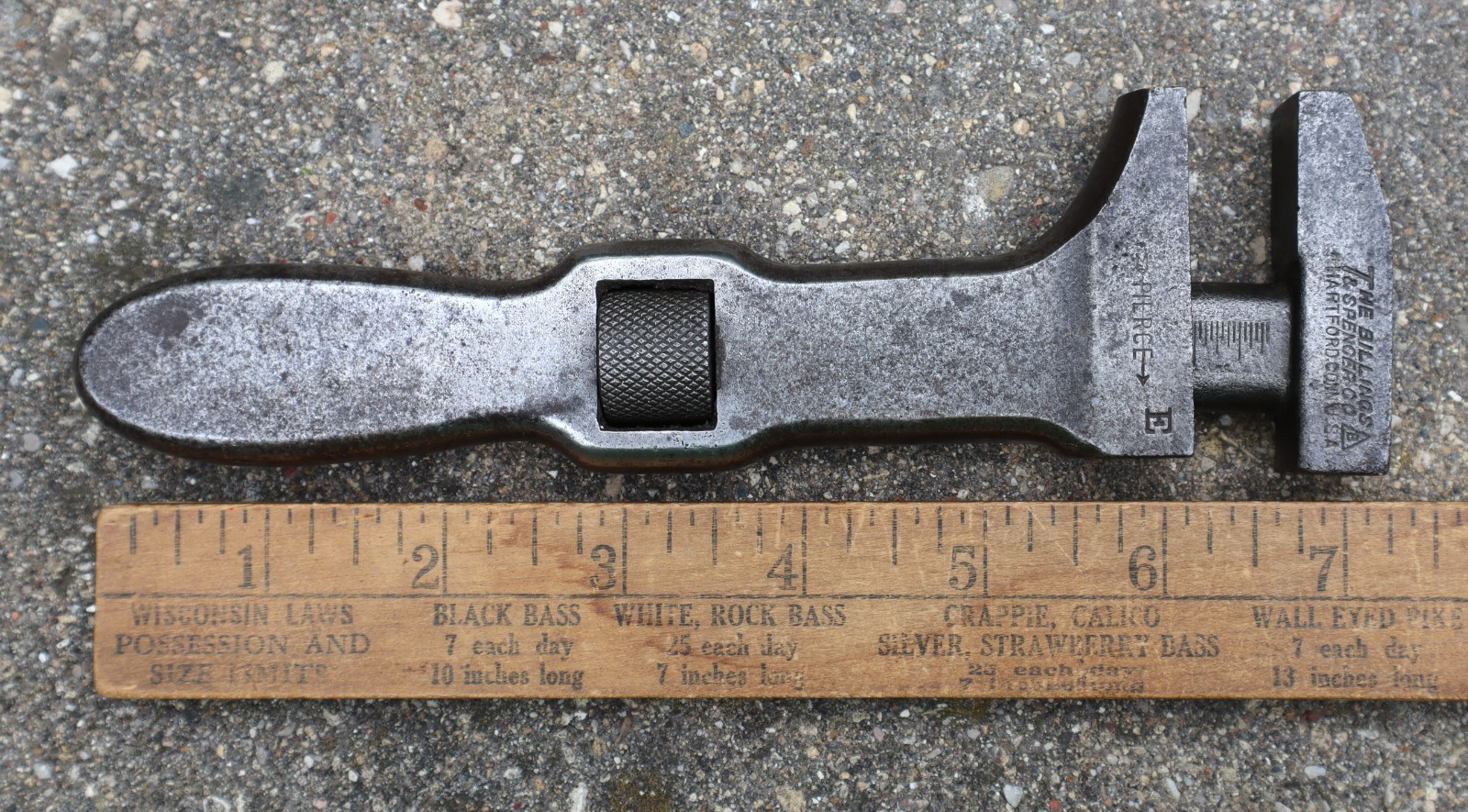 The Billings & Spencer Co. PIERCE ARROW 7″ Adjustable “E” Wrench Hartford, CT