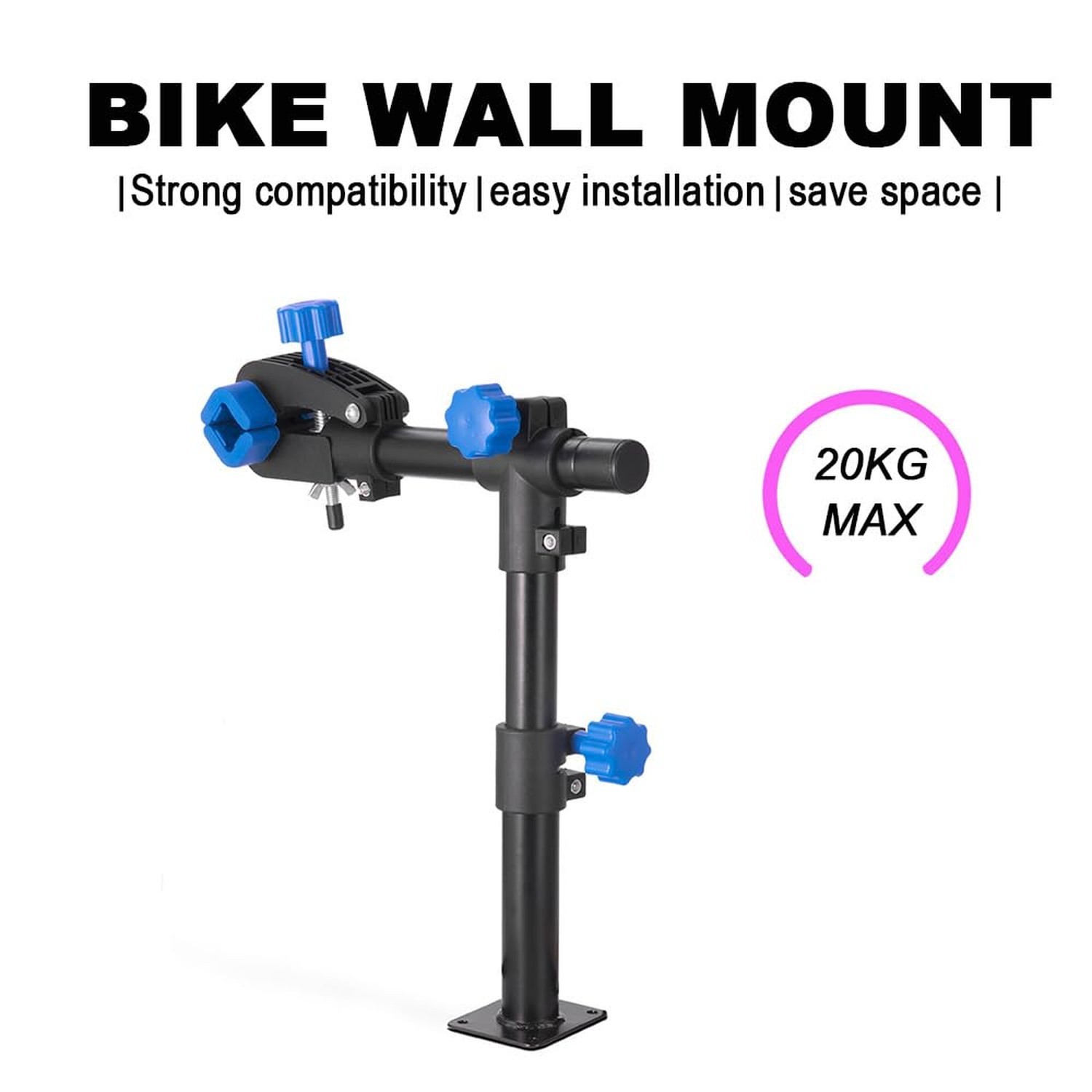 Bike Repair Stand (Max 66lbs)- Wall Bench Mount Workbench Rack Height-Adjusta…