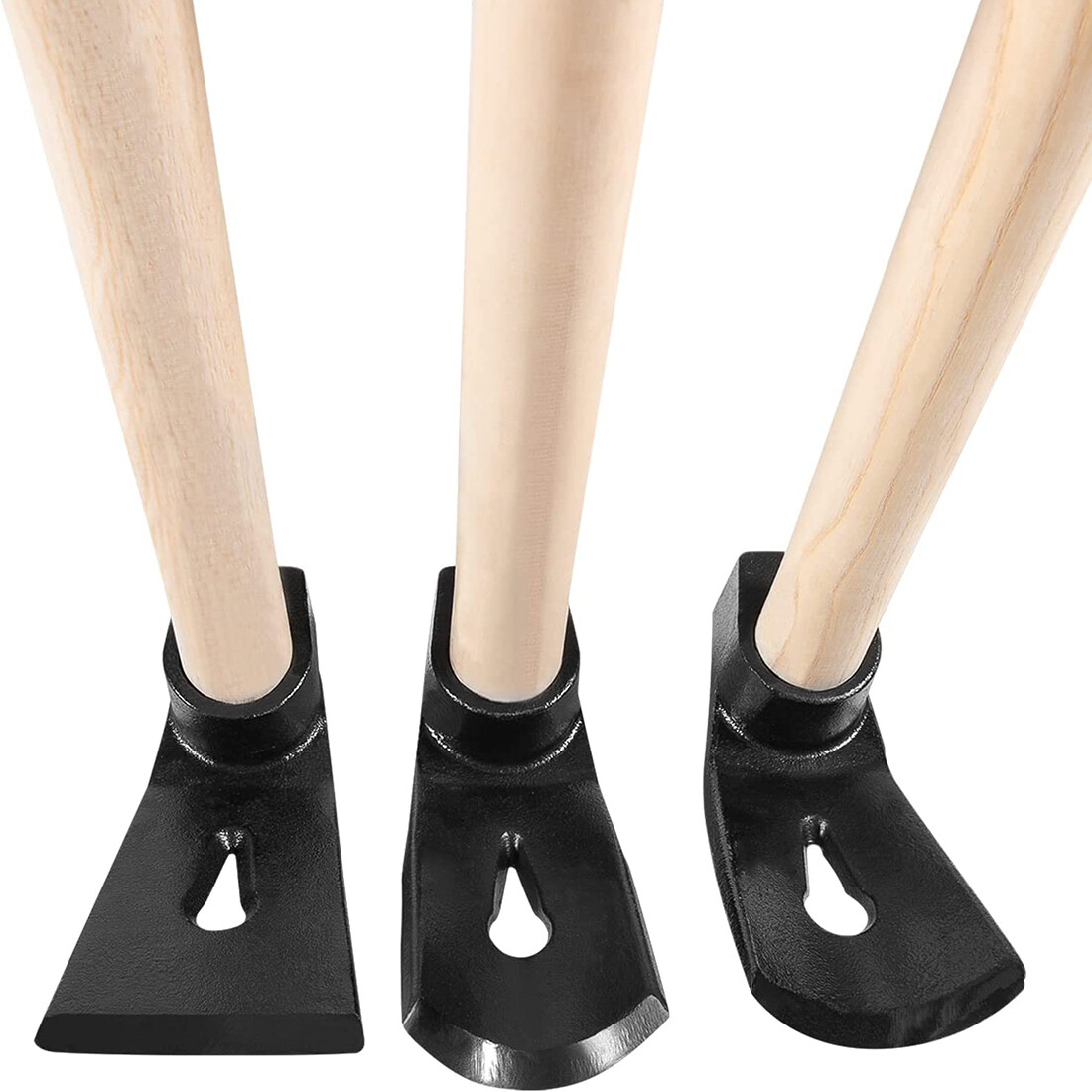 3PCS Adze Woodworking Tool Set Wood Carving Bowl Adze Straight Big Small Adze