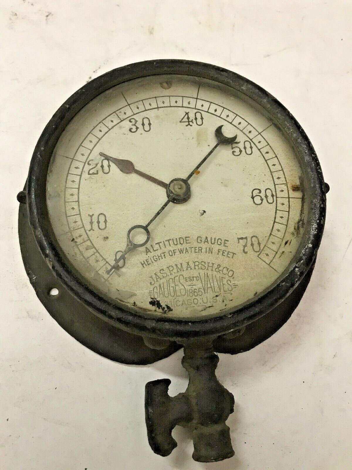 Vintage Jas. P. Marsh Altitude Gauge