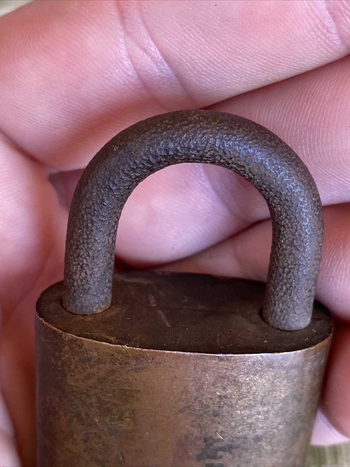 Antique Vtg Reese SUPER CYLINDER DOUBLE BOLT Brass or Bronze & Steel Pad Lock