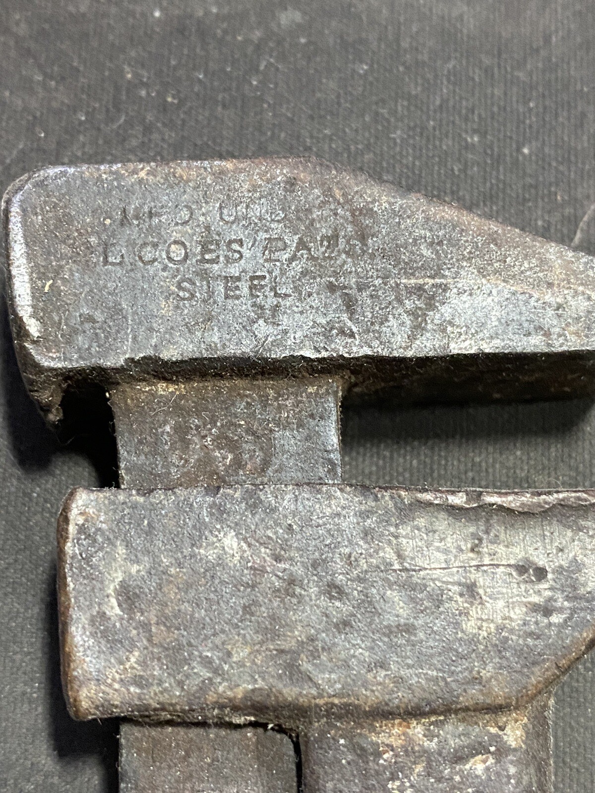 1880’s L. Coes Wrench Co 8.5″ Monkey Pipe Wrench Wood Handle Worcester Mass USA