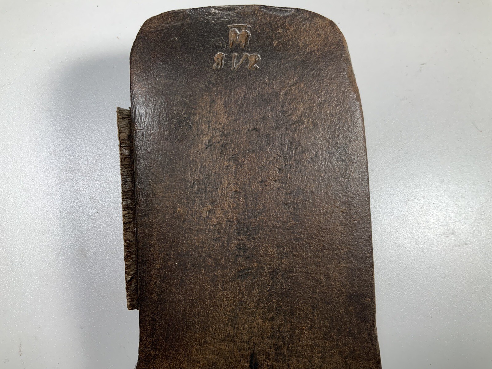 Vintage single bit axe head 3 1/2 pounds marked M for Mann 8”X 4 1/2″