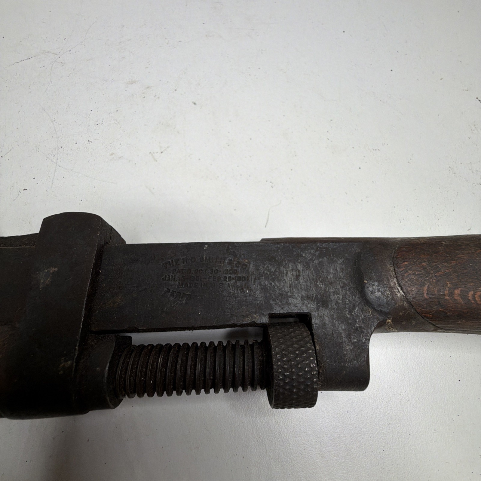 Vintage H.D Smith Perfect Handle Wrench Monkey 12 1/2″ Wood Handle USA