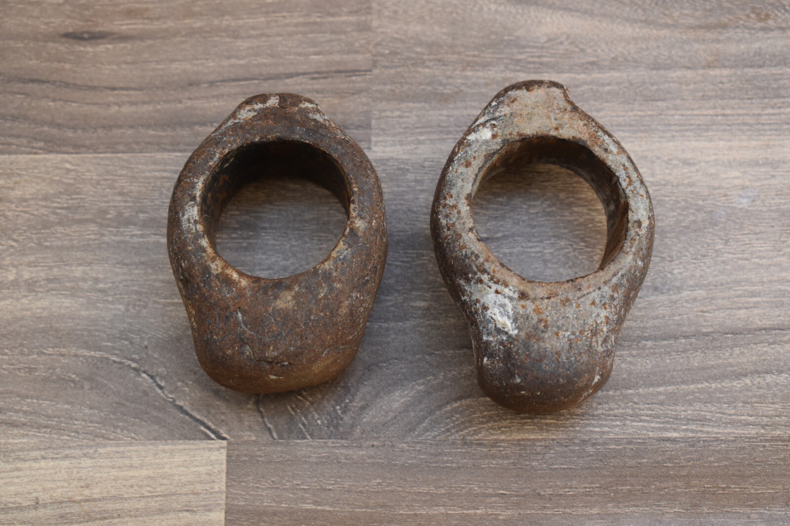 Vintage Old Iron Hammer Heads Blacksmith Tinsmith Mechanic Tool primitive 2pcs
