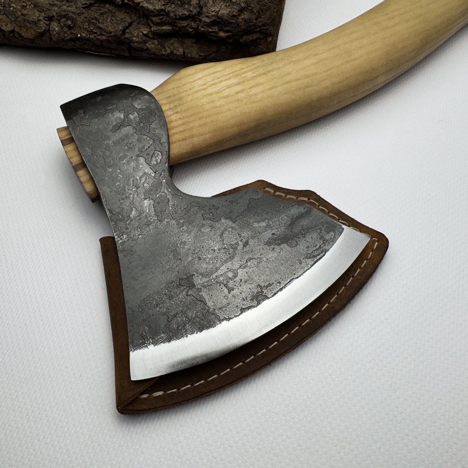 Wood Carving Axe – Forged 52100 Steel, Ash Handle, For Spoon & Bowl Carving.