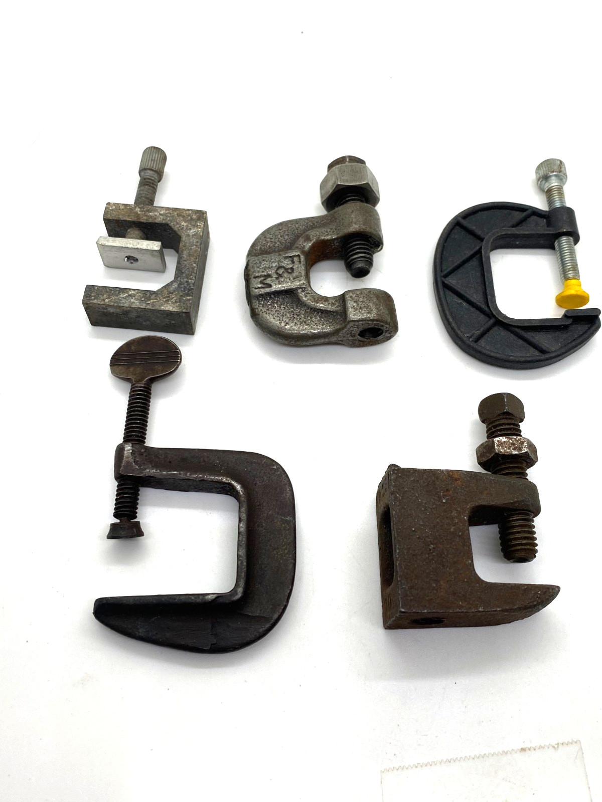 Lot Of 2 Vintage Working C Clamps, 3 service clamps which are heavy metal.