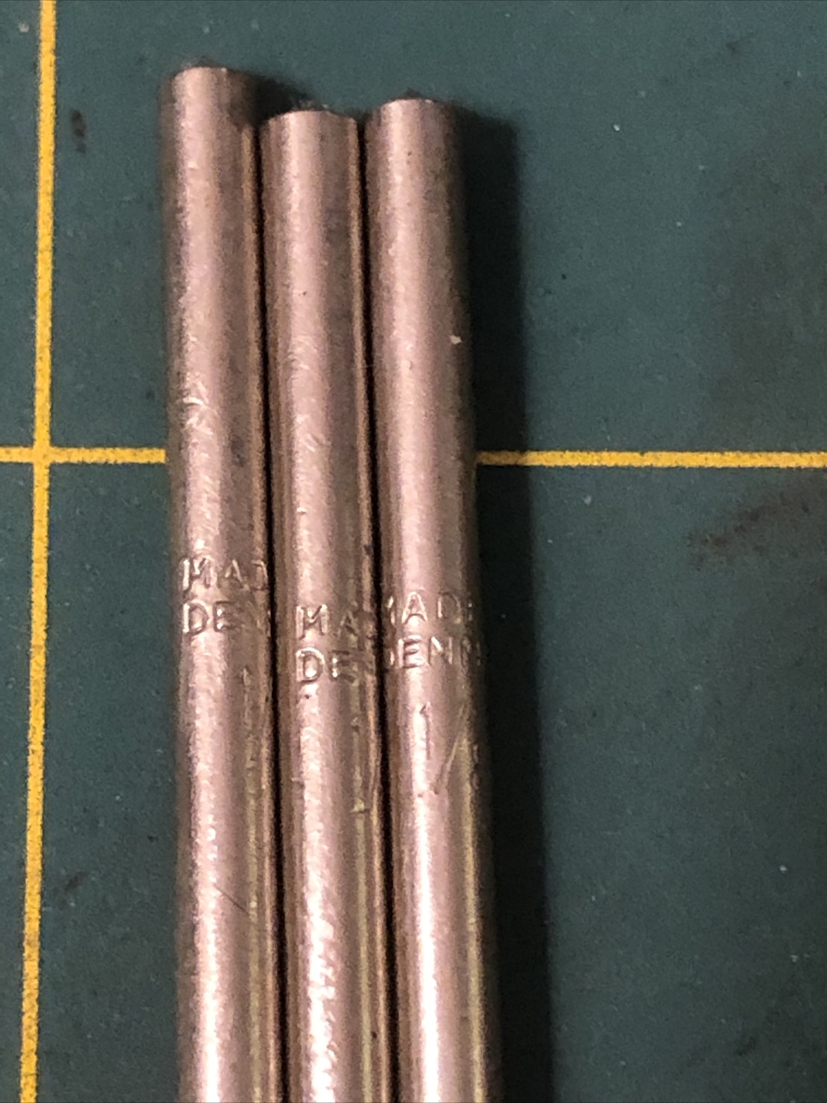 Vtg 3 Tasco 1/8” Carbide Tipped Masonry Bits Original Steel Cap Tube Denmark