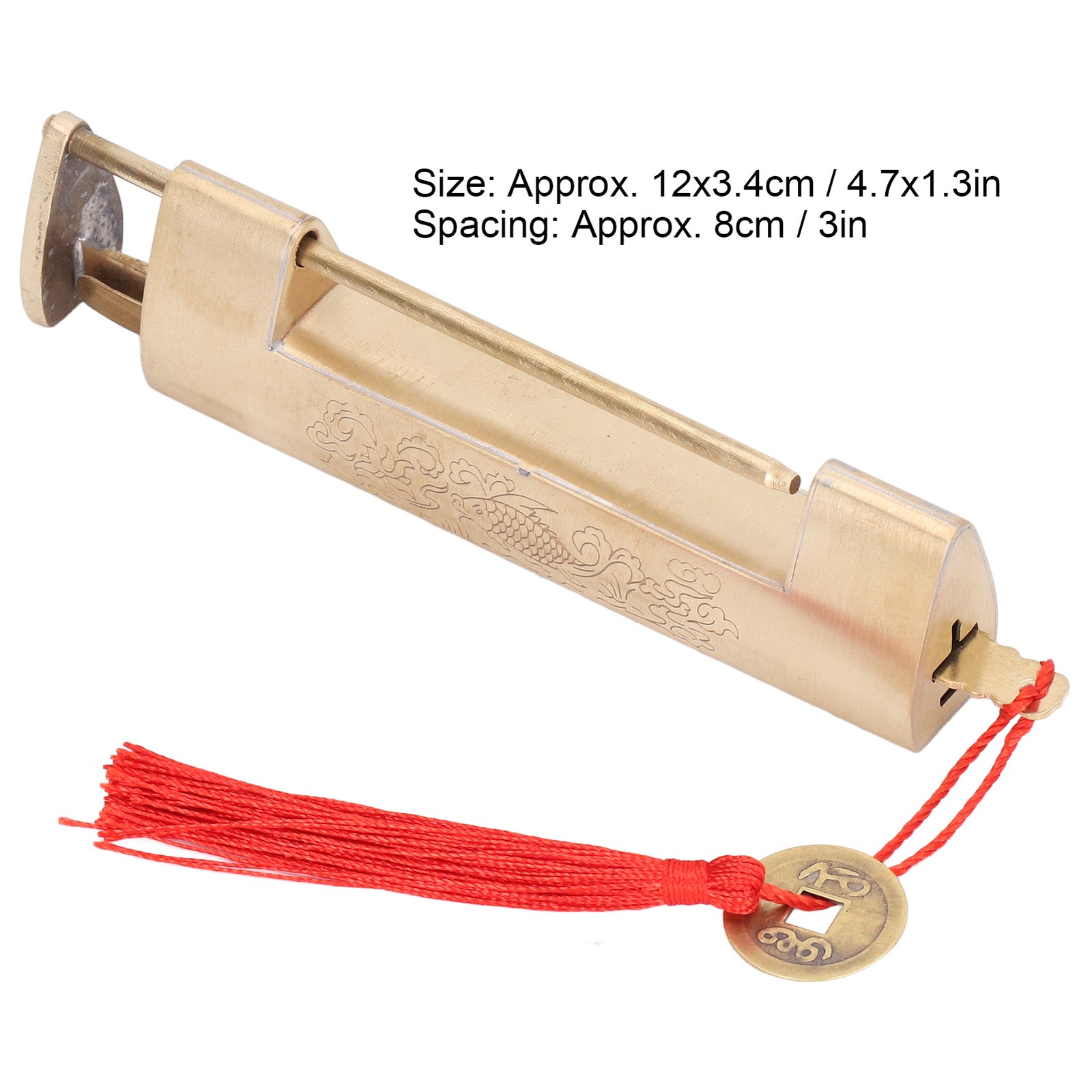 Chinese Old Style Padlock Durable Brass Material For Cabinets Easy To Use