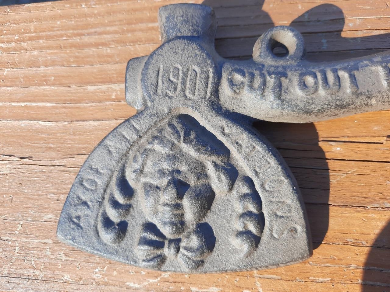 1901 WHISKEY PROHIBITION CAST IRON AXE ART STOVE CO DETROIT MI ADVERTISEMENT