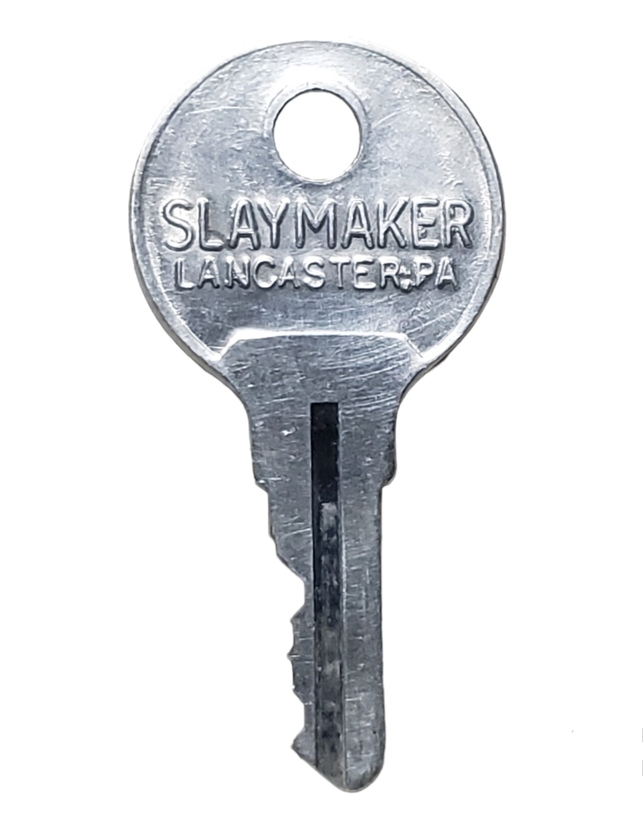 Vintage Aluminum Slaymaker Key #P299 Lancaster Pennsylvania Appx 1.75″
