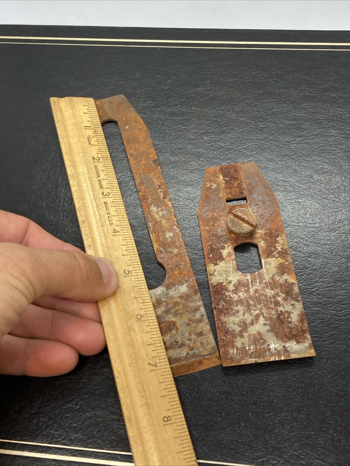 Stanley No.3 Blade and chips breaker Only From Vintage Plane Rusty