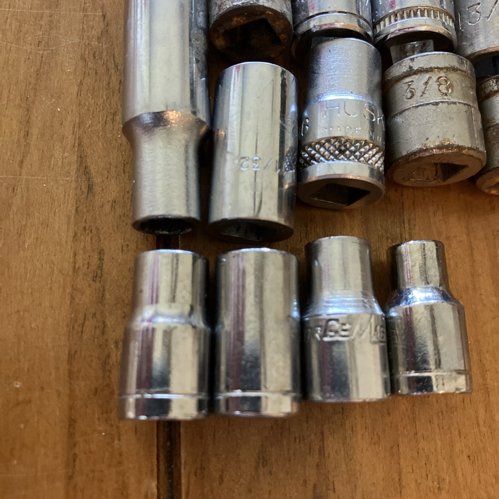 Misc. Lot of 13 Sockets 3/16”- 13/32” with 1/4” drive