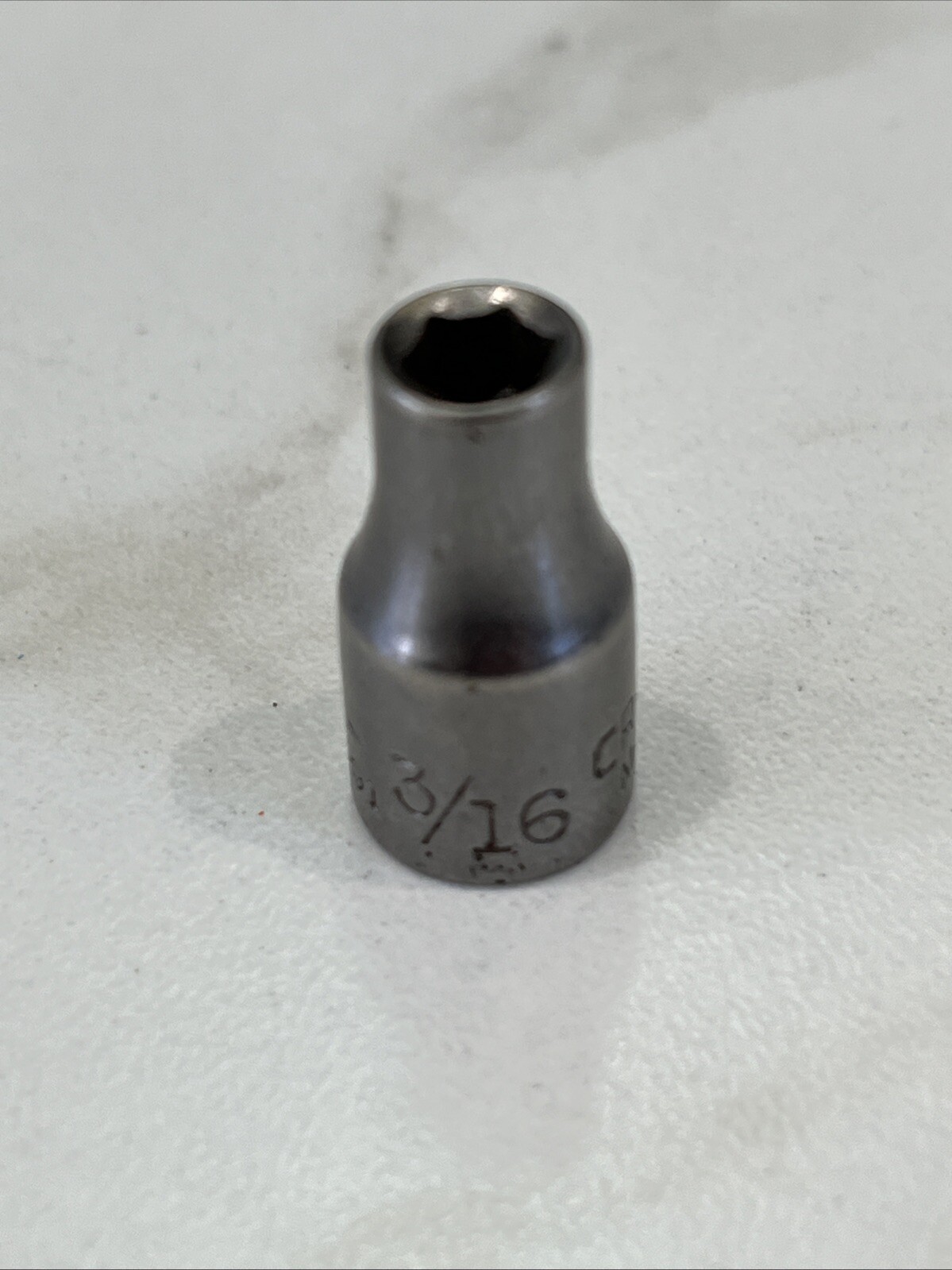 Vintage Craftsman 43491 3/16 Inch 6 Point 1/4” Drive Socket USA Inverted G