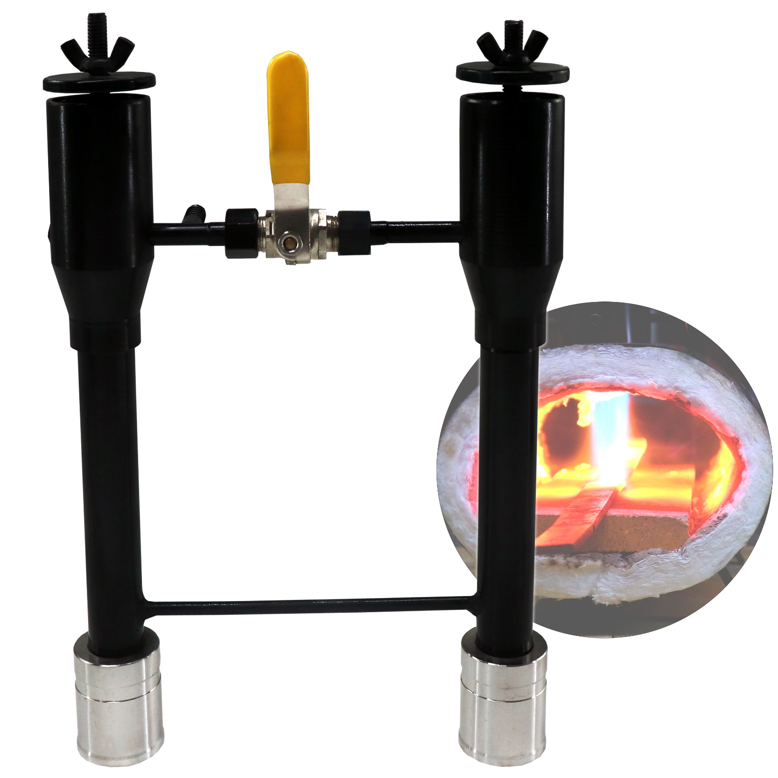 Propane Forge Double Burner Kit – Steel Propane Burner with Valve
