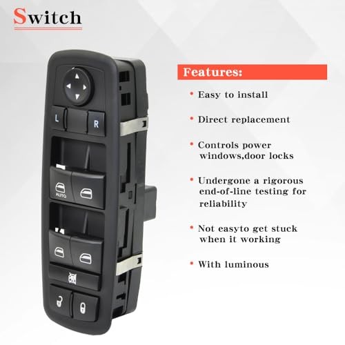 4602632AC Master Power Window Switch Driver Side Compatible with Chrysler 200