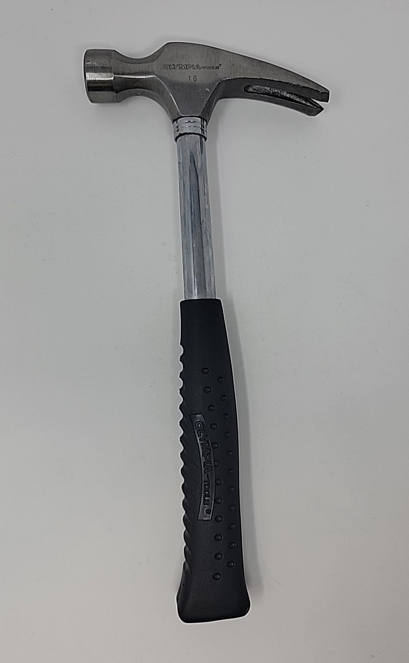 Olympia tools MIT straight claw 16 oz Hammer Steel Handle Rubber grip