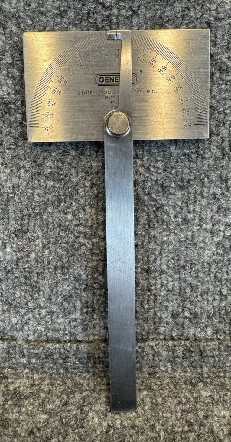 General Hardware No. 17 Machinist Protractor – Stainless Steel – Made in USA