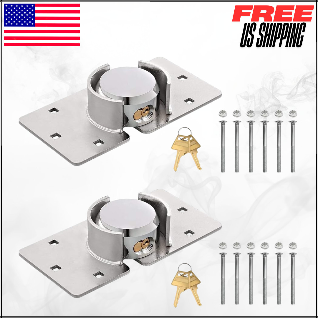 Solid Steel Hasp Garage Shed Van Door Lock Security Padlock 73MM 2PK