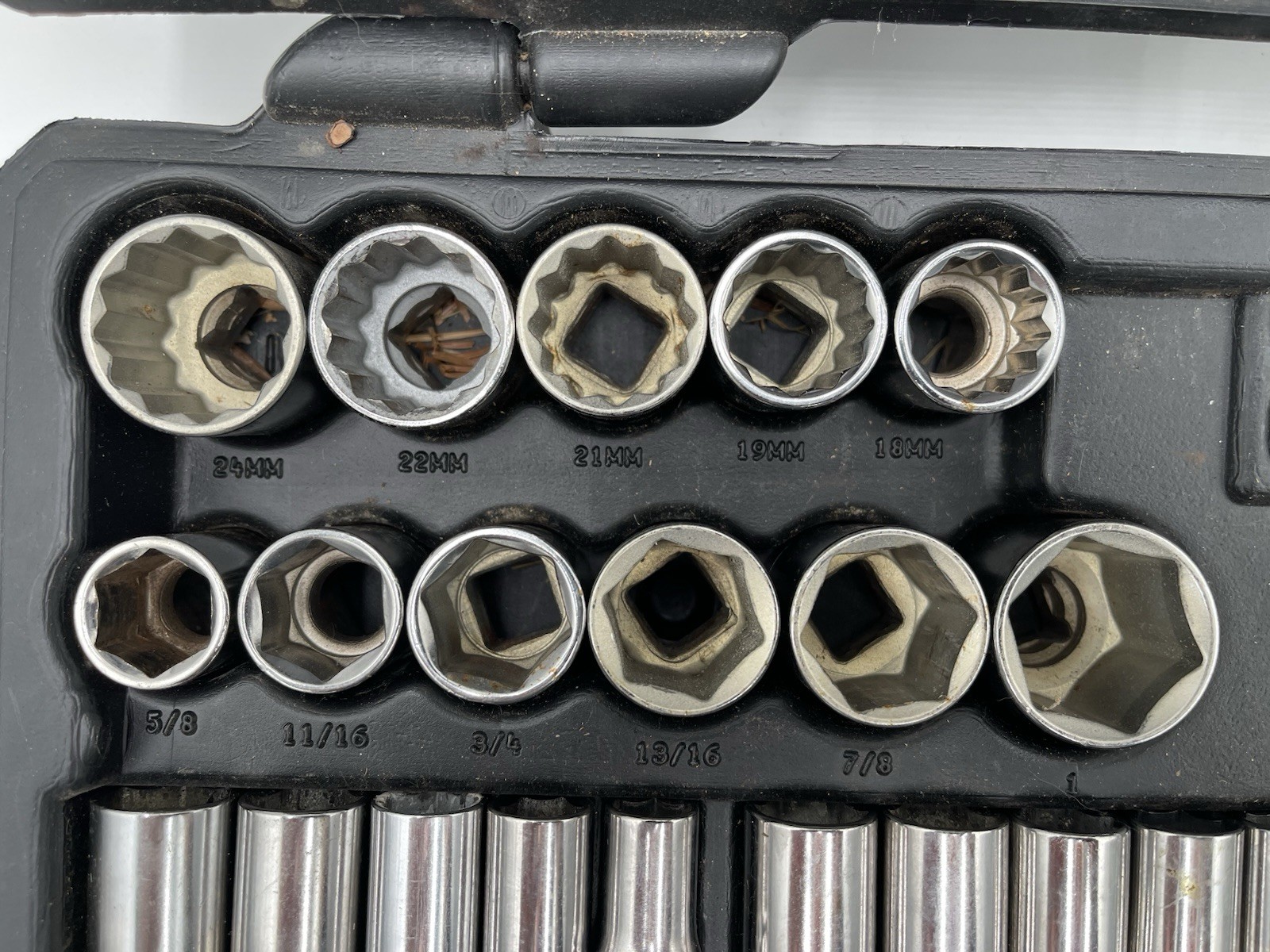 Sears Craftsman 33618 107pc Metric & SAE Socket Set 1/4″ 3/8″ 1/2″ Drive USA