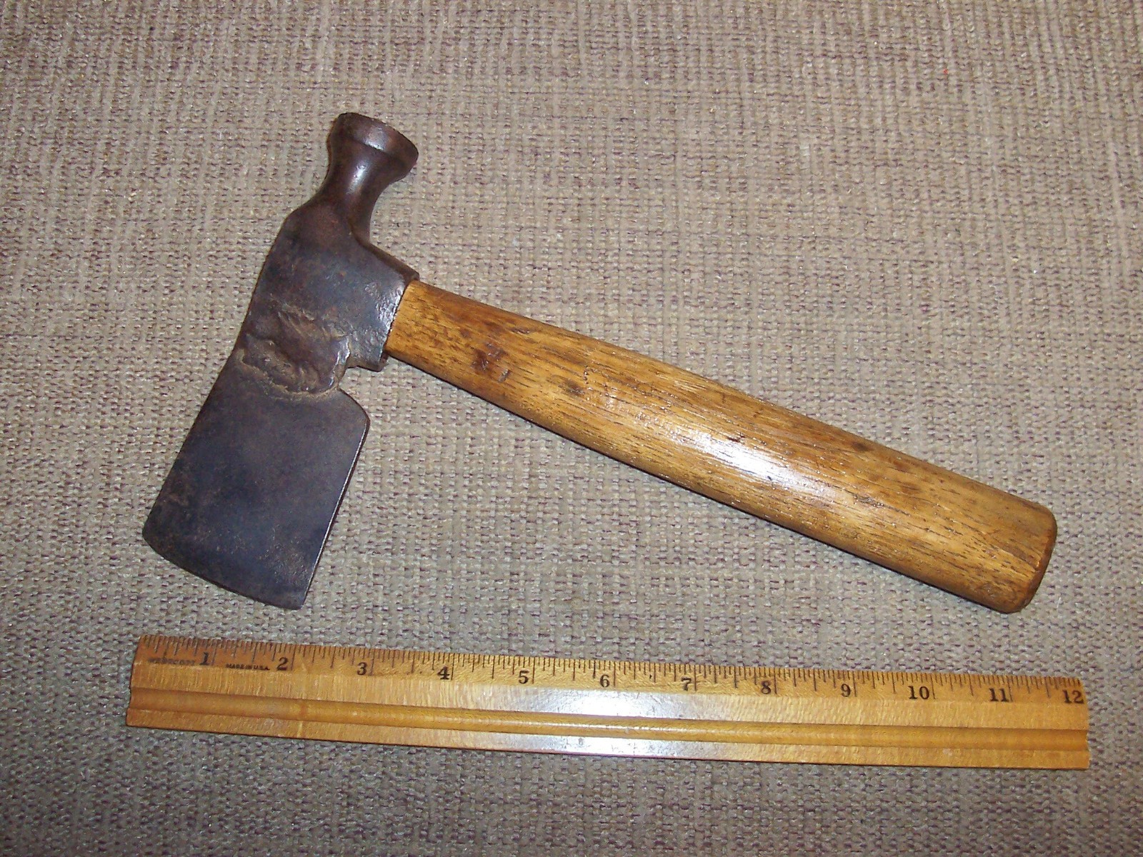 Old Short Handled 11″ Carpenters Hatchet Woodworking Camping Hiking Tool