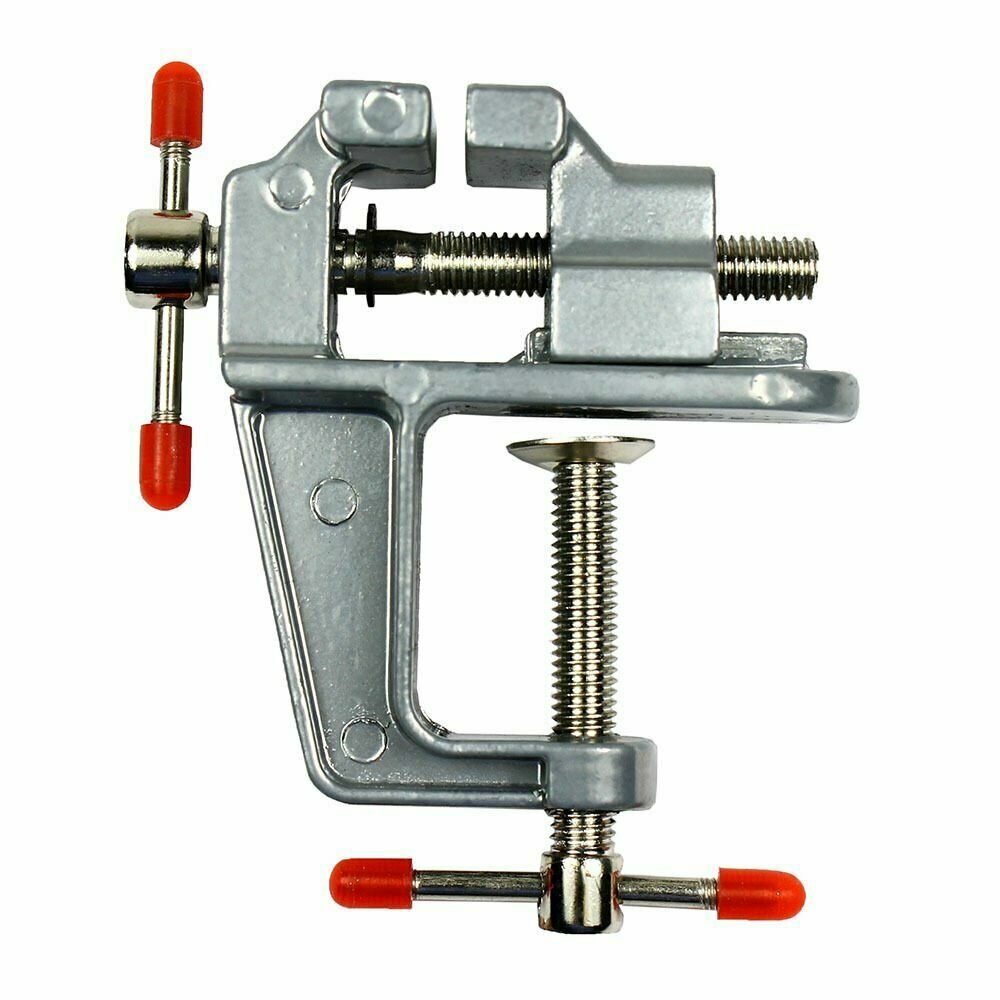 3.5″ Miniature Vise Small Jewelers Hobby Clamp On Table Bench Tool Vice Aluminum