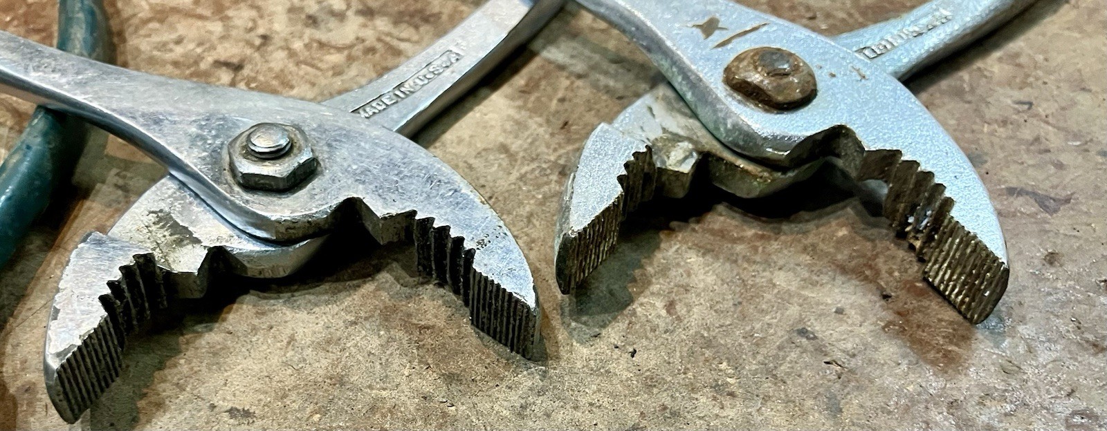 Vintage Diamond Horseshoe Tool • 5 Piece Plier, Slip Joint, Side Cutter Lot USA