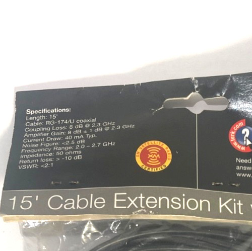 Xm Radio 15′ Certified Extension Cable Kit Amplifier Is TRK-SREXT