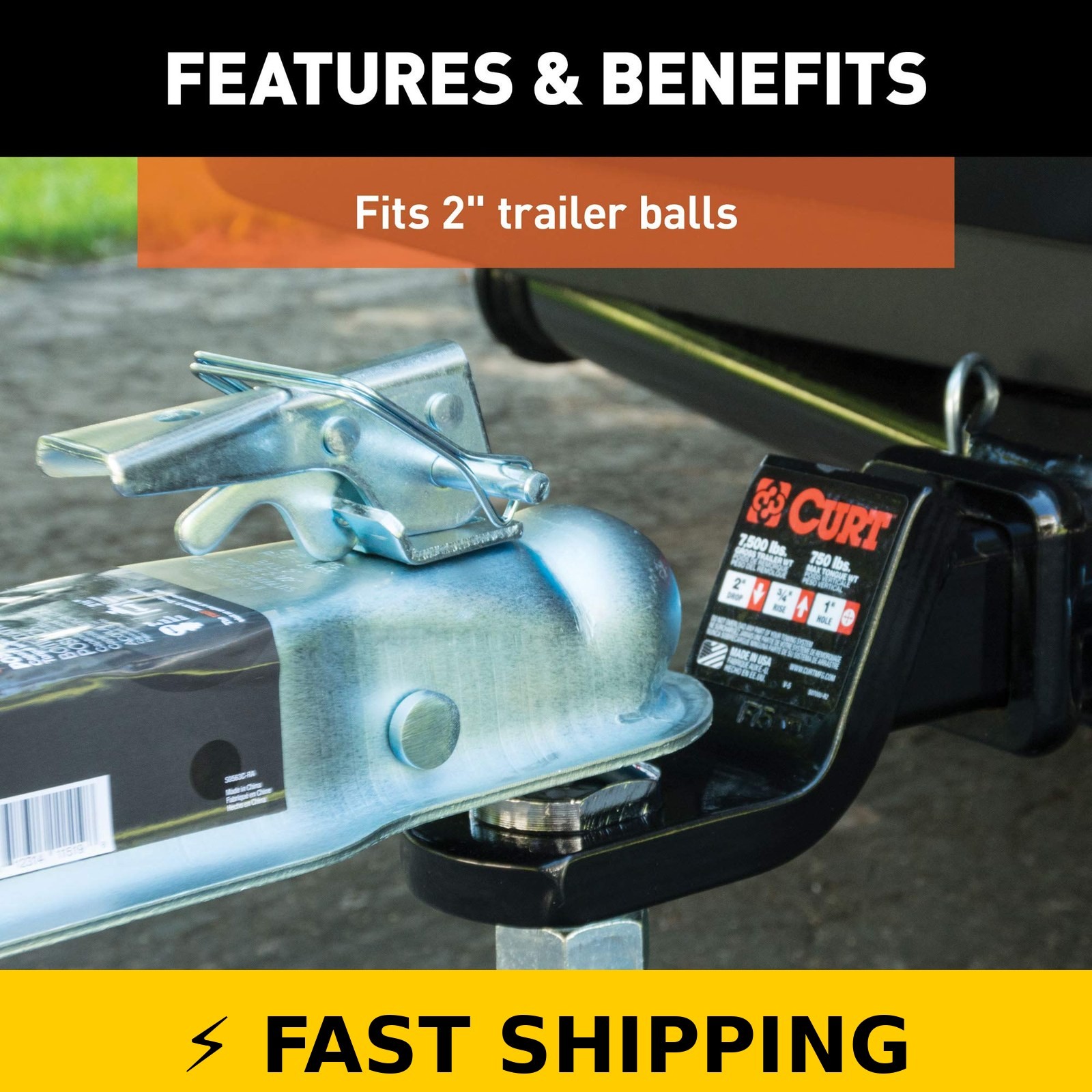 CURT Posi-Lock Coupler Replacement Latch for 2-Inch Trailer Hitch Ball