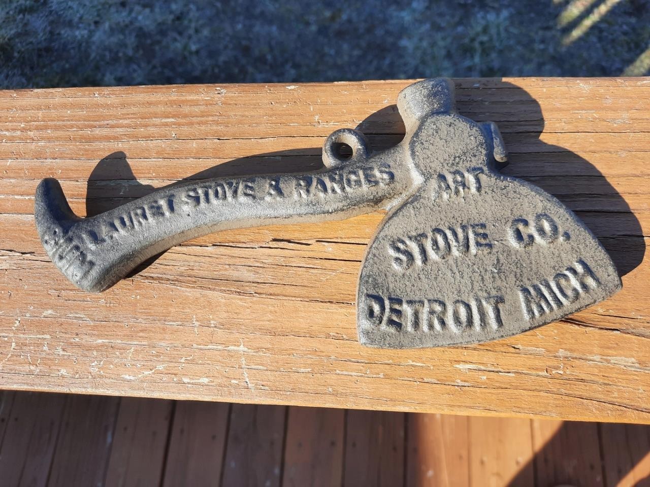 1901 WHISKEY PROHIBITION CAST IRON AXE ART STOVE CO DETROIT MI ADVERTISEMENT