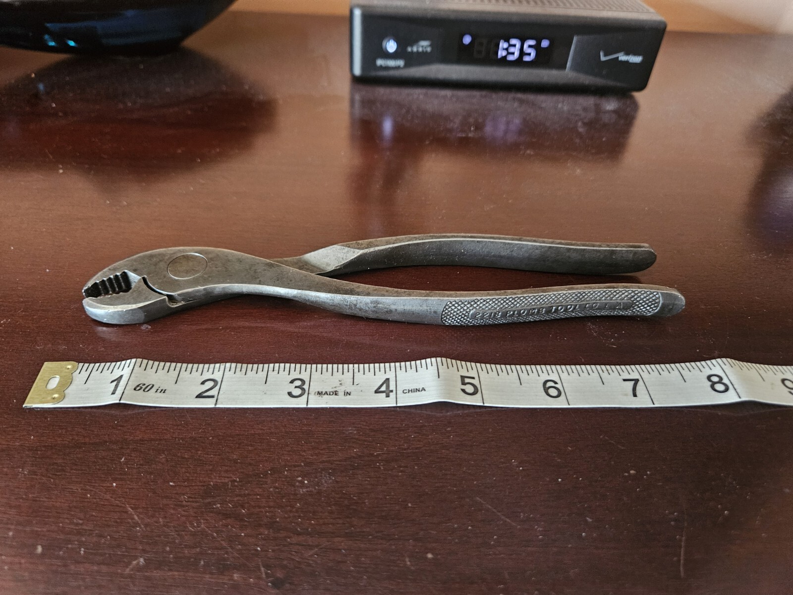 VINTAGE PLOMB LOS ANGELES #2218 BATTERY PLIERS PLVMB LA EXC. SHAPE!