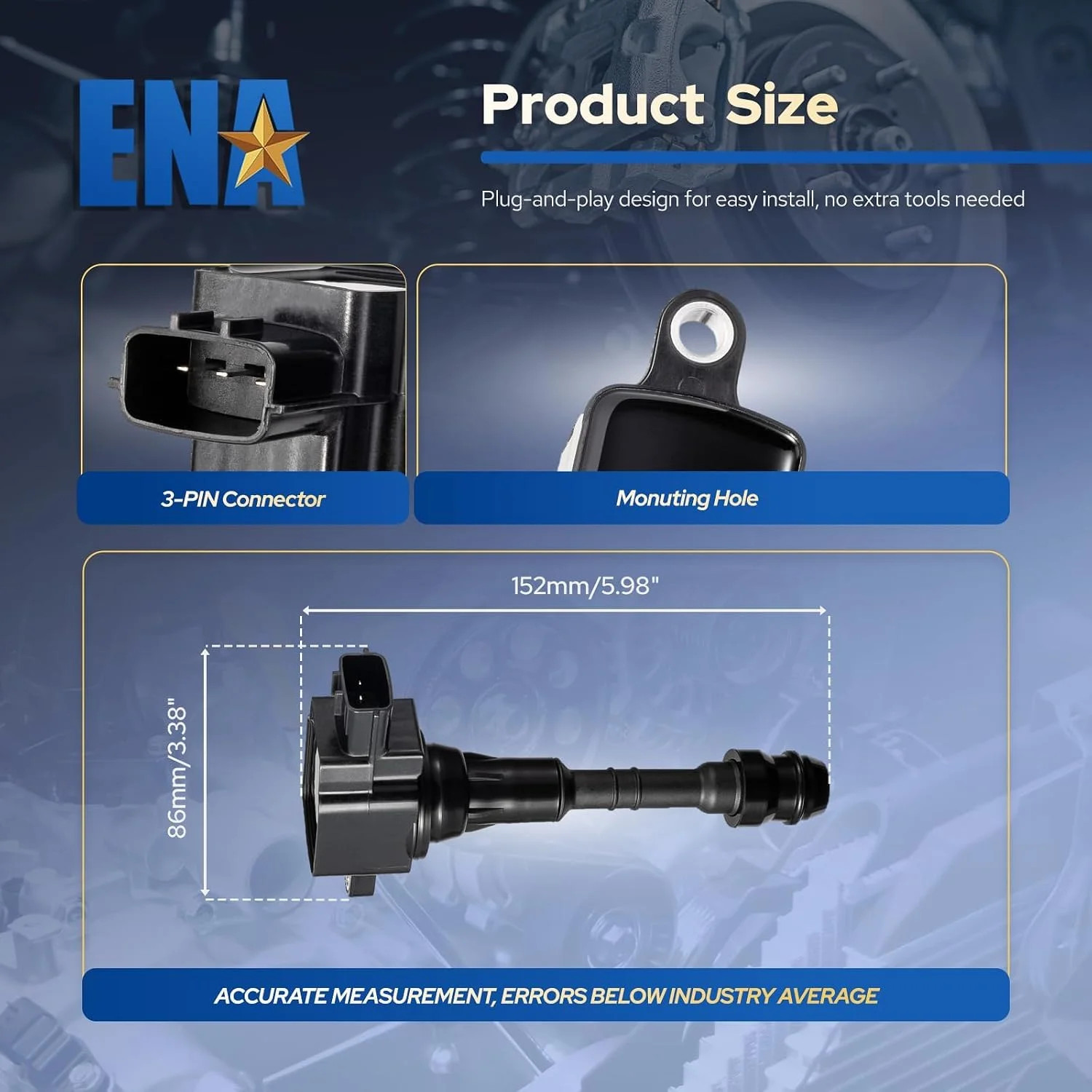 ENA Set of 1 Ignition Coil Pack 5.6 V8 Compatible with Infiniti Nissan 2004 2005