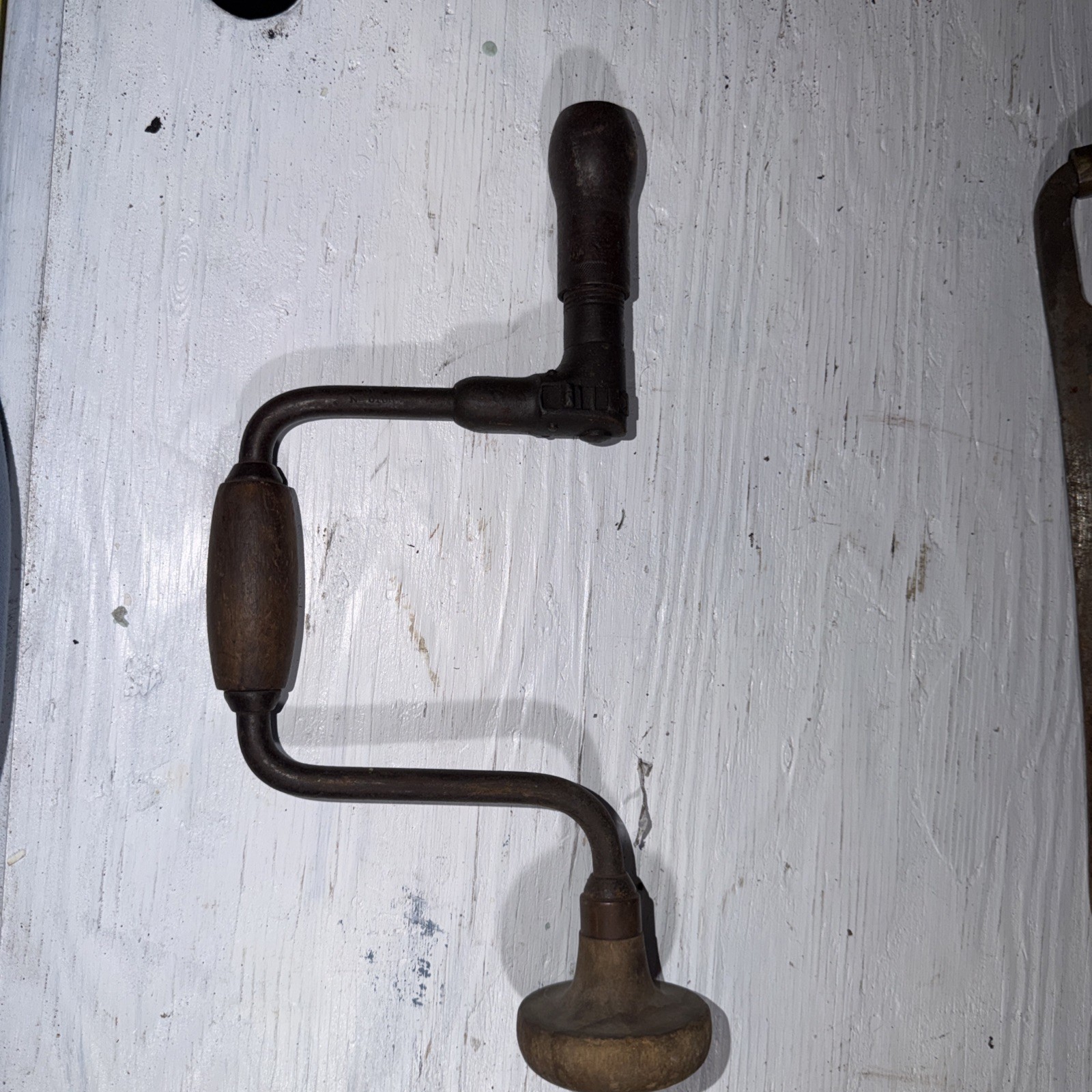 JOHN FRAY NO. 108 SPOFFORD CHUCK BIT BRACE CHAIR MAKER BRIDGEPORT CONN. 8 IN.