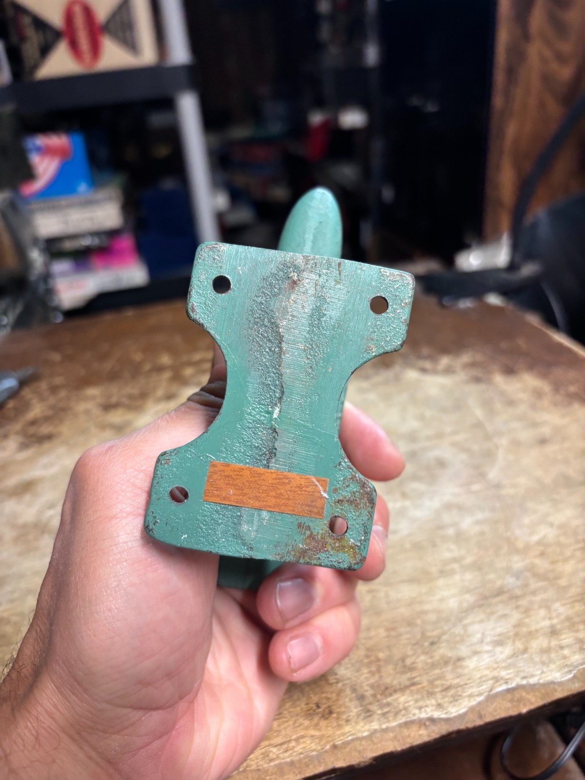 Small Vintage 1 lb. 4 oz. 5.5” Long Blue Cast Iron Jeweler Hobby Anvil Japan
