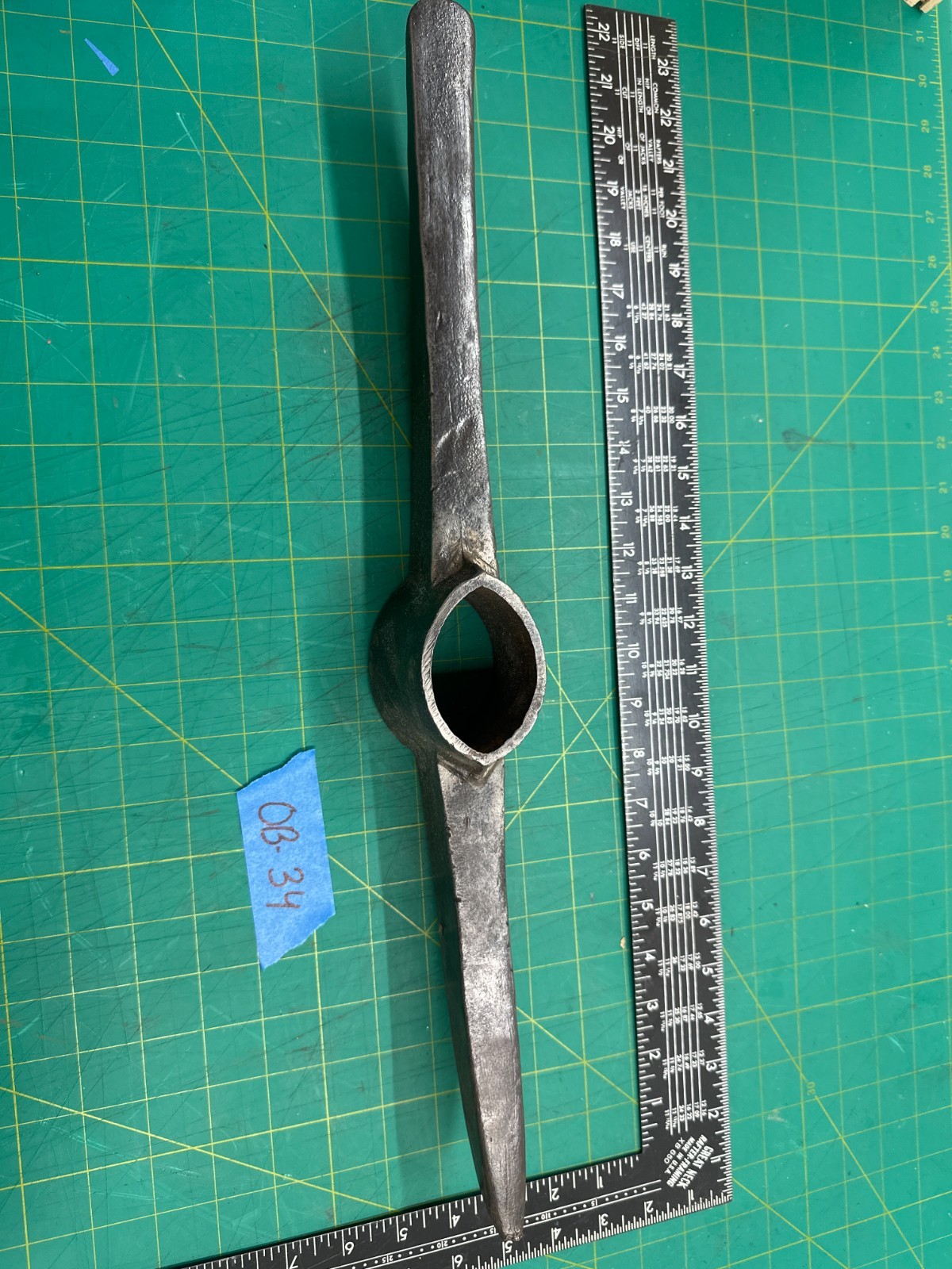 Vintage 22” Long Railway Pick Axe Head Double- Sided Tool