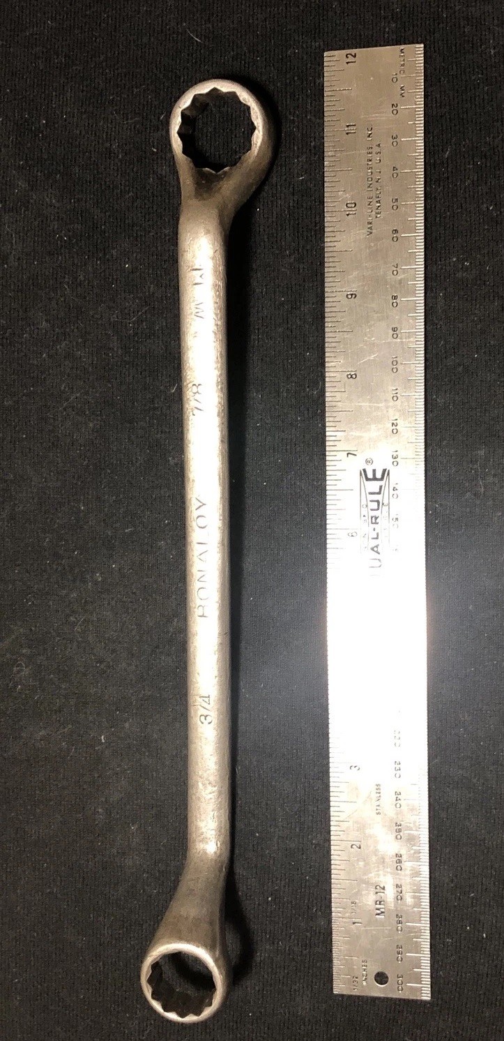 Vintage Bonney Bonaloy 3/4″ x 7/8″ Box Wrench 2808 USA 🇺🇸 Nice