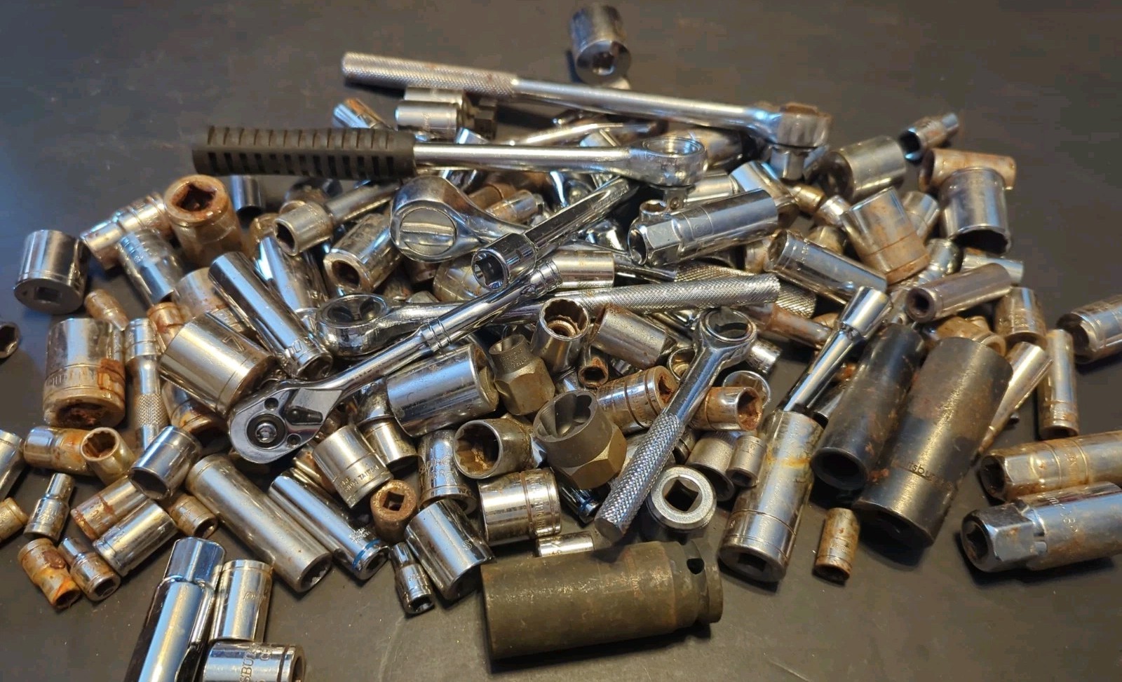 Over 19 Pounds Of Various Brands & Various Sockets, Ratchets, And Extensions