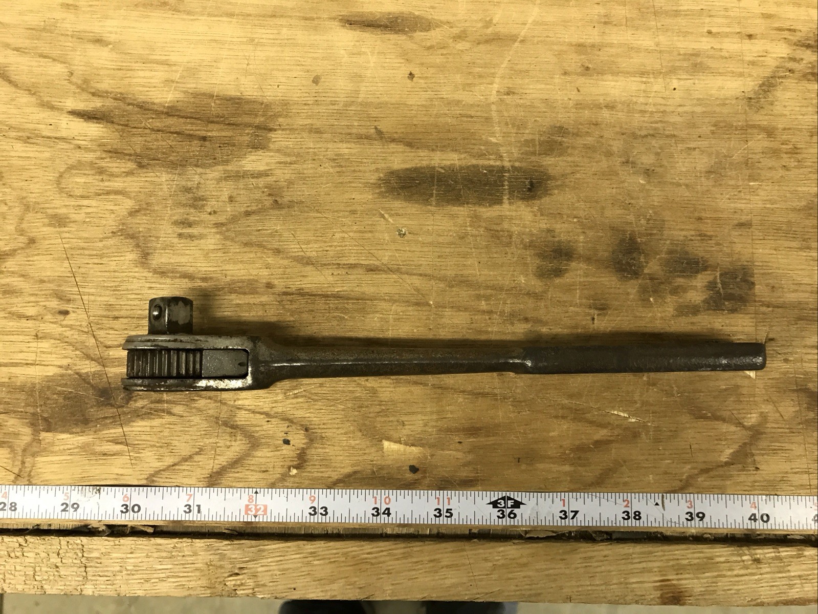 Neat Vintage Indestro Super Forged USA Ratchet #3250 1/2” Drive Reversible