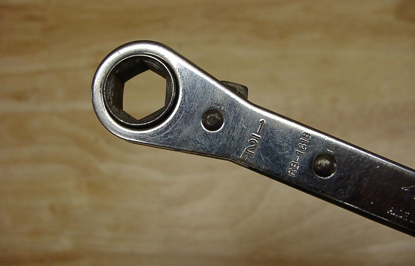 Vntg Sherman Klove RB-1618 Ratcheting Box Wrench,1/2″ X 9/16″ X 6-13/16″,6 Point